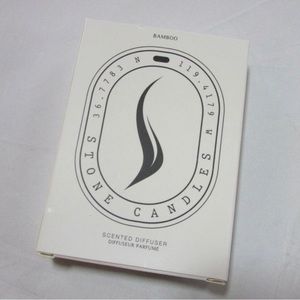 Stone candle scented oval diffuser bamboo